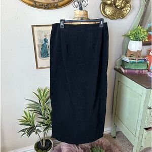 Pine Cove 90s Y2K Black Straight Maxi Skirt Sz 14 CottageCore GrannyCore